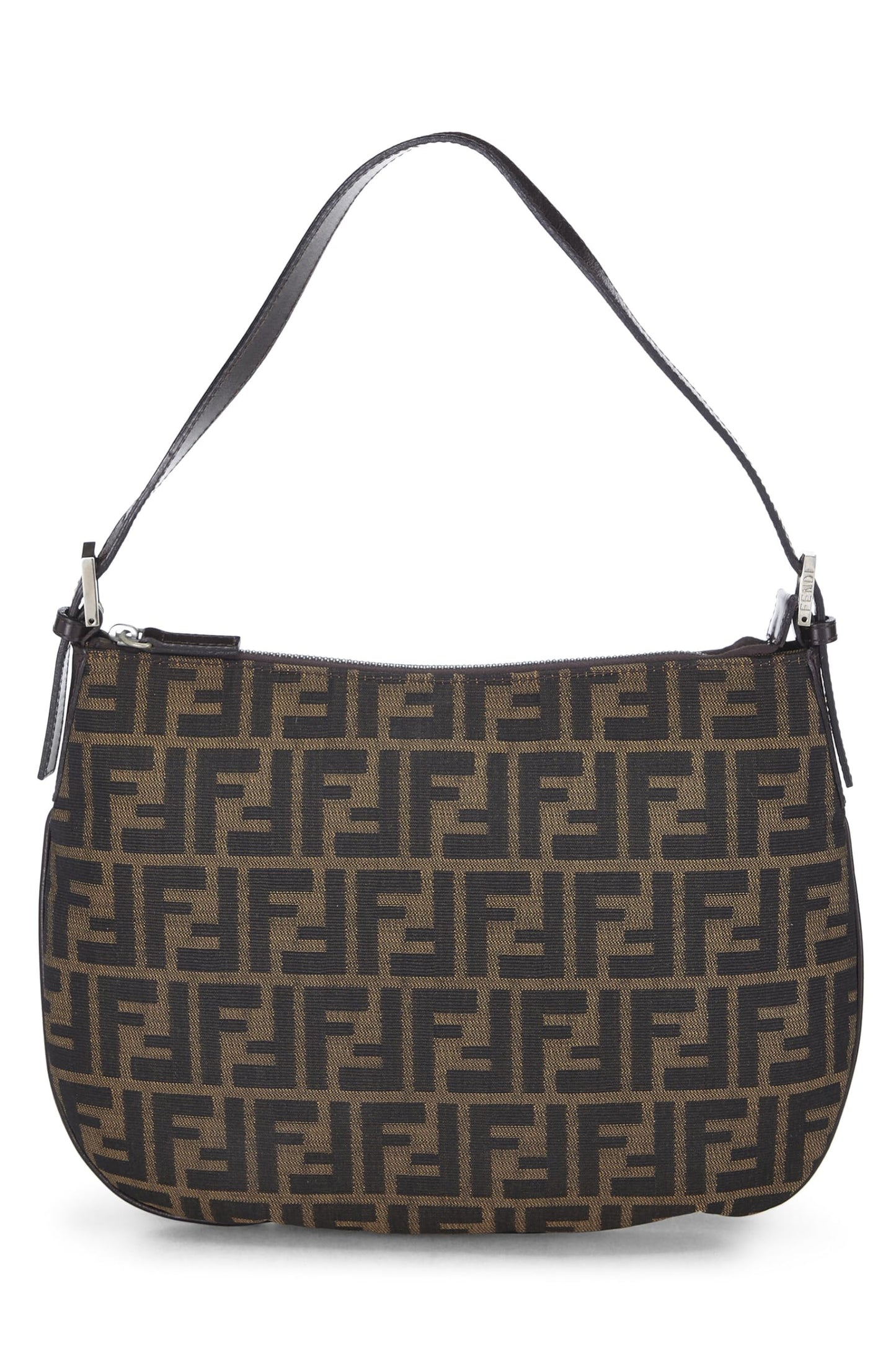 Fendi, Brown Zucca Canvas Shoulder Bag, Brown