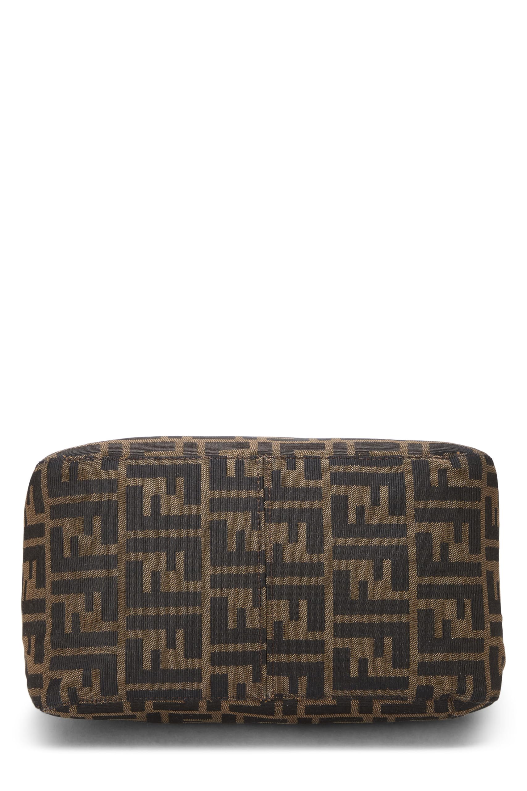 Fendi, Brown Zucca Canvas Shoulder Bag, Brown