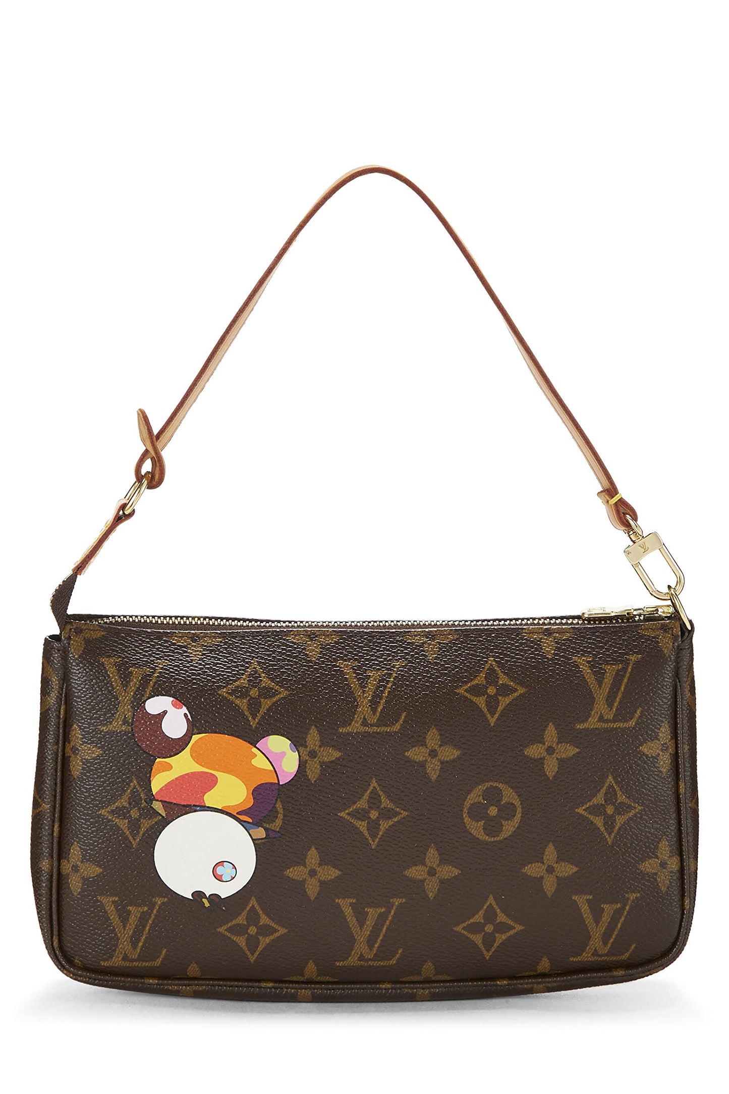 Louis Vuitton, Takashi Murakami x Louis Vuitton Monogram Canvas Panda Pochette Accessoires, Brown