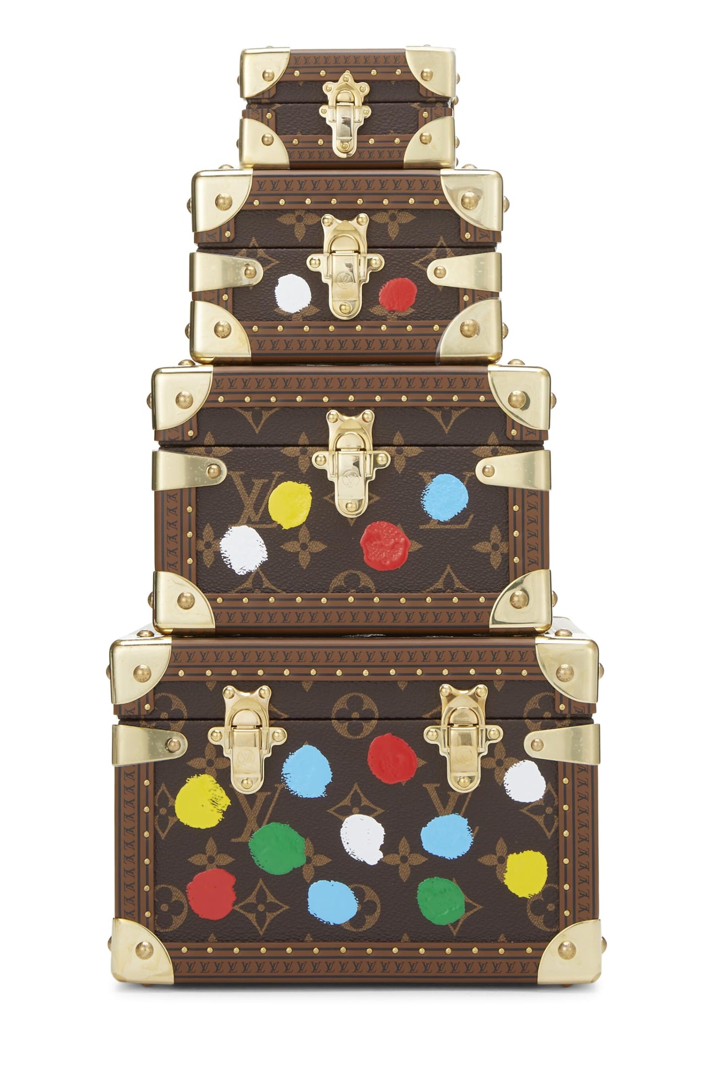 Louis Vuitton, Yayoi Kma x Louis Vuitton Monogram Multicolor Dots Malle Pyramide, Multi