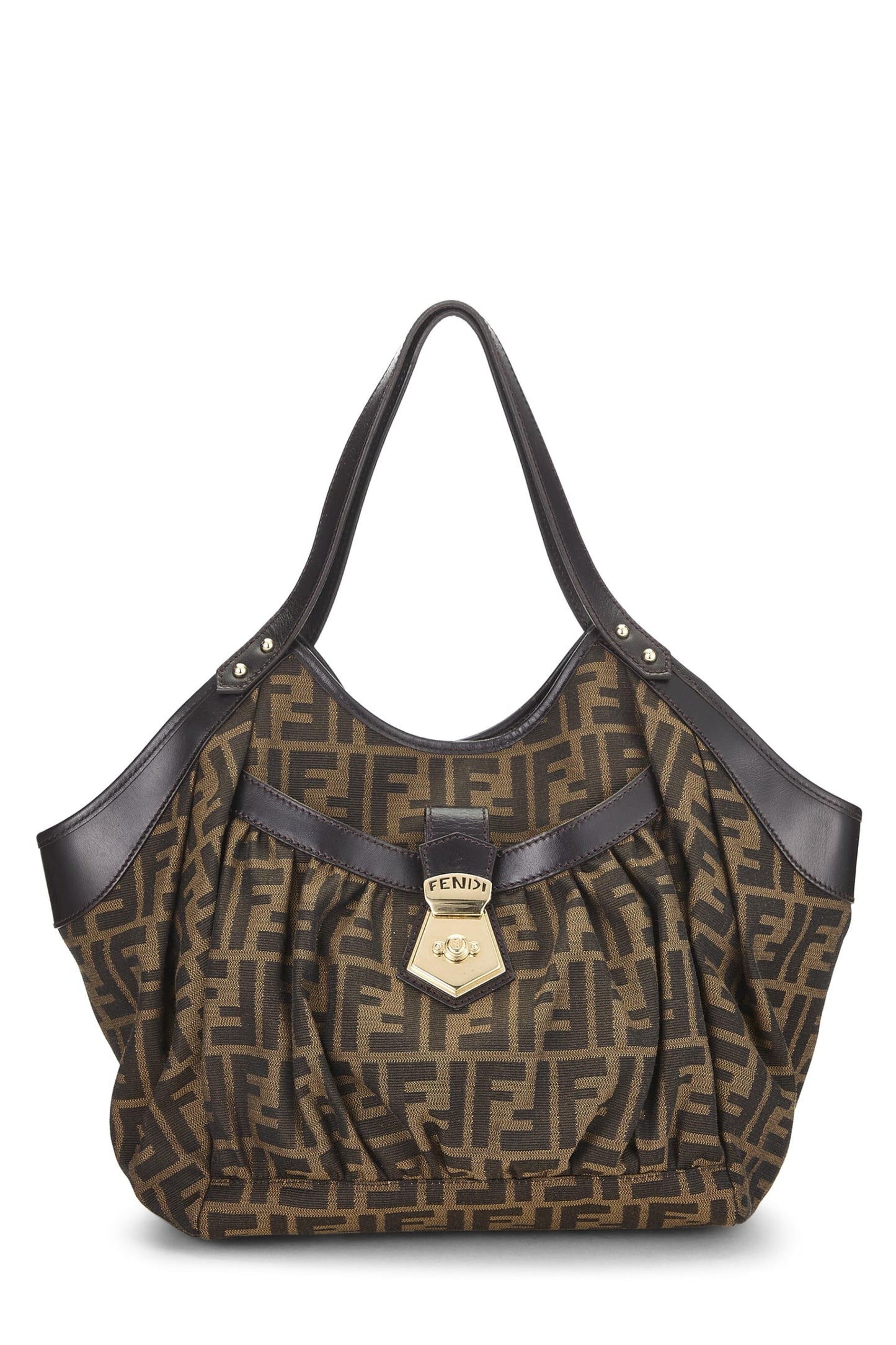 Fendi, Brown Zucca Canvas Chef Pocket Tote Large, Brown