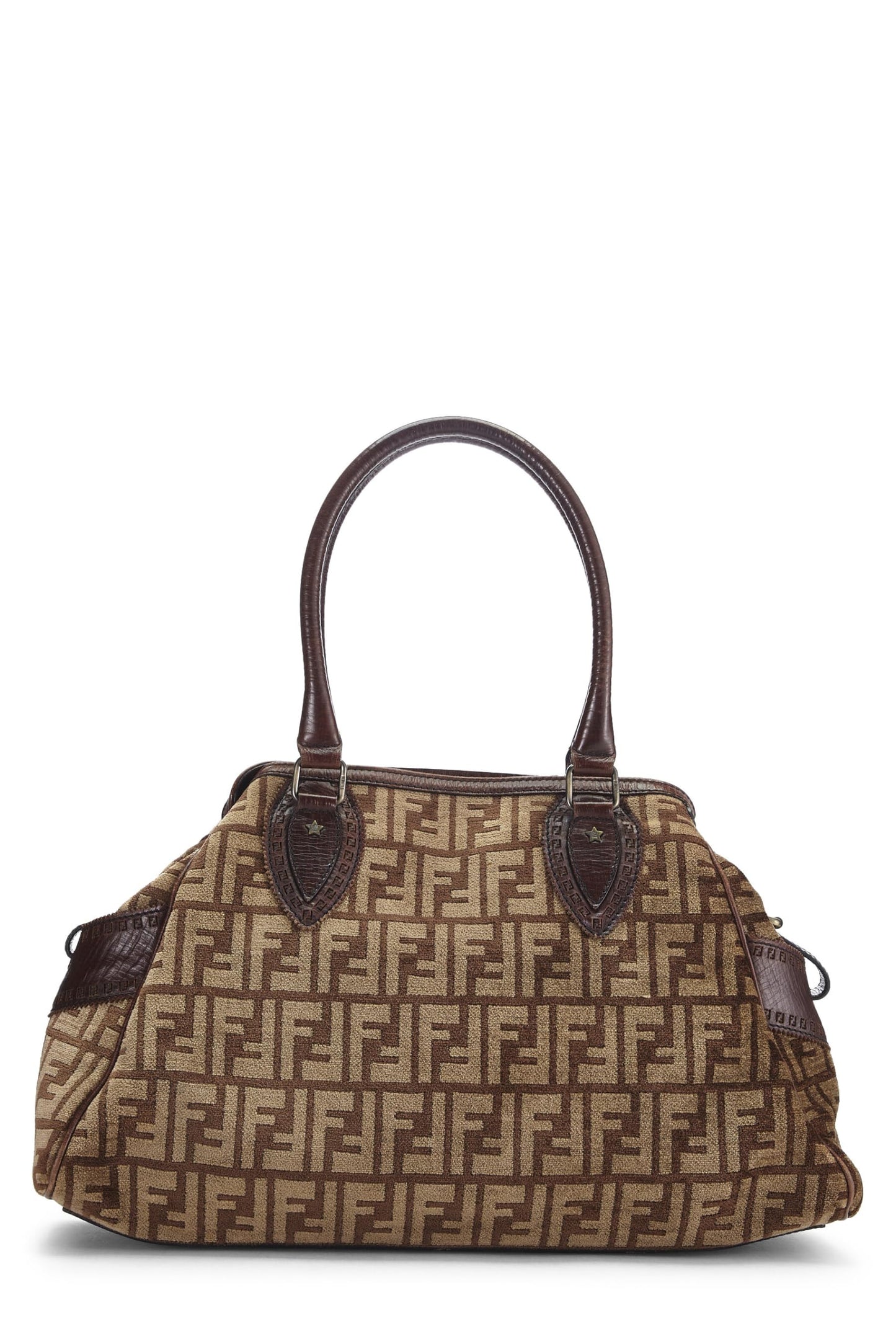 Fendi, Brown Zucca Velour Bag Du Jour Medium, Brown