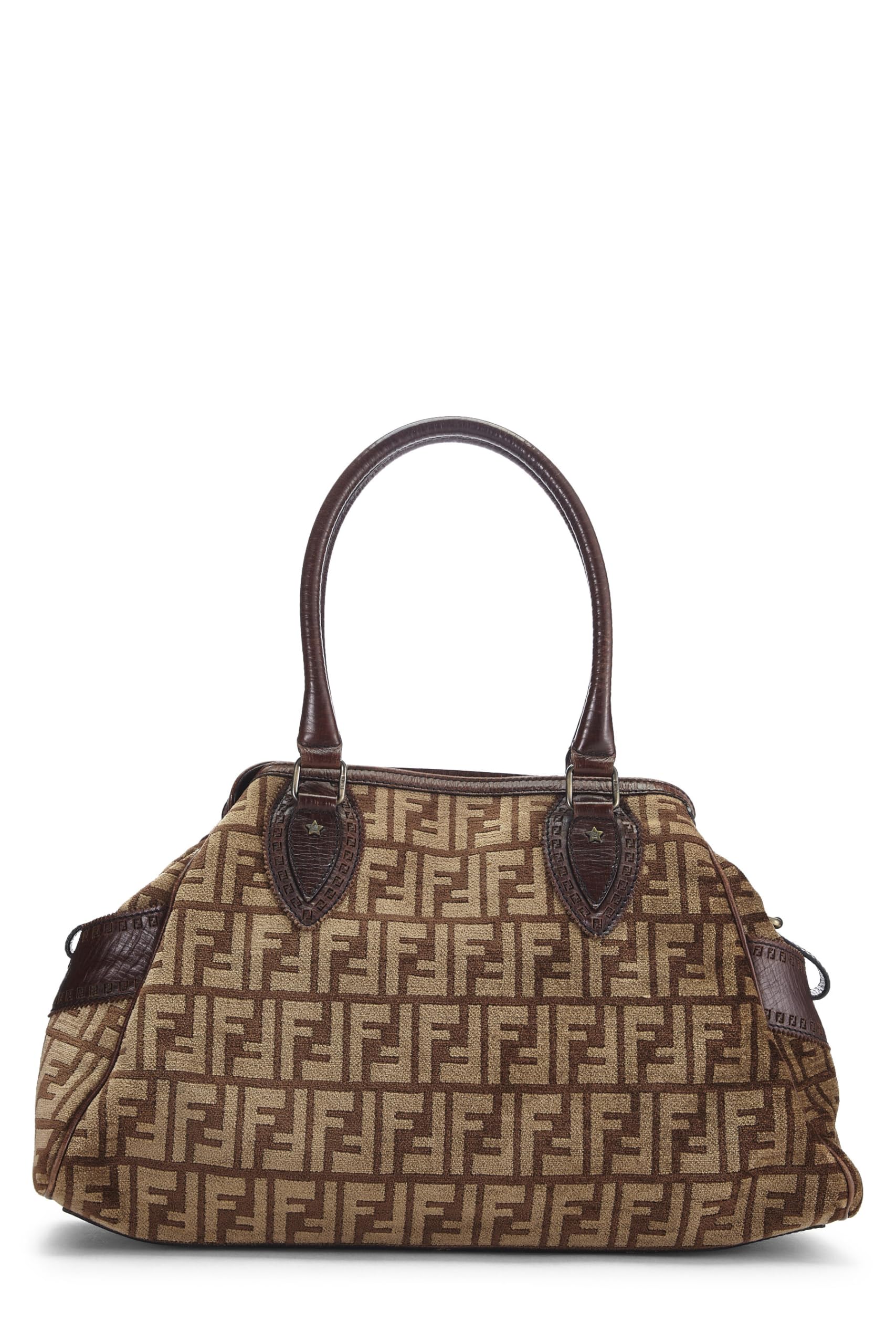Fendi, Brown Zucca Velour Bag Du Jour Medium, Brown