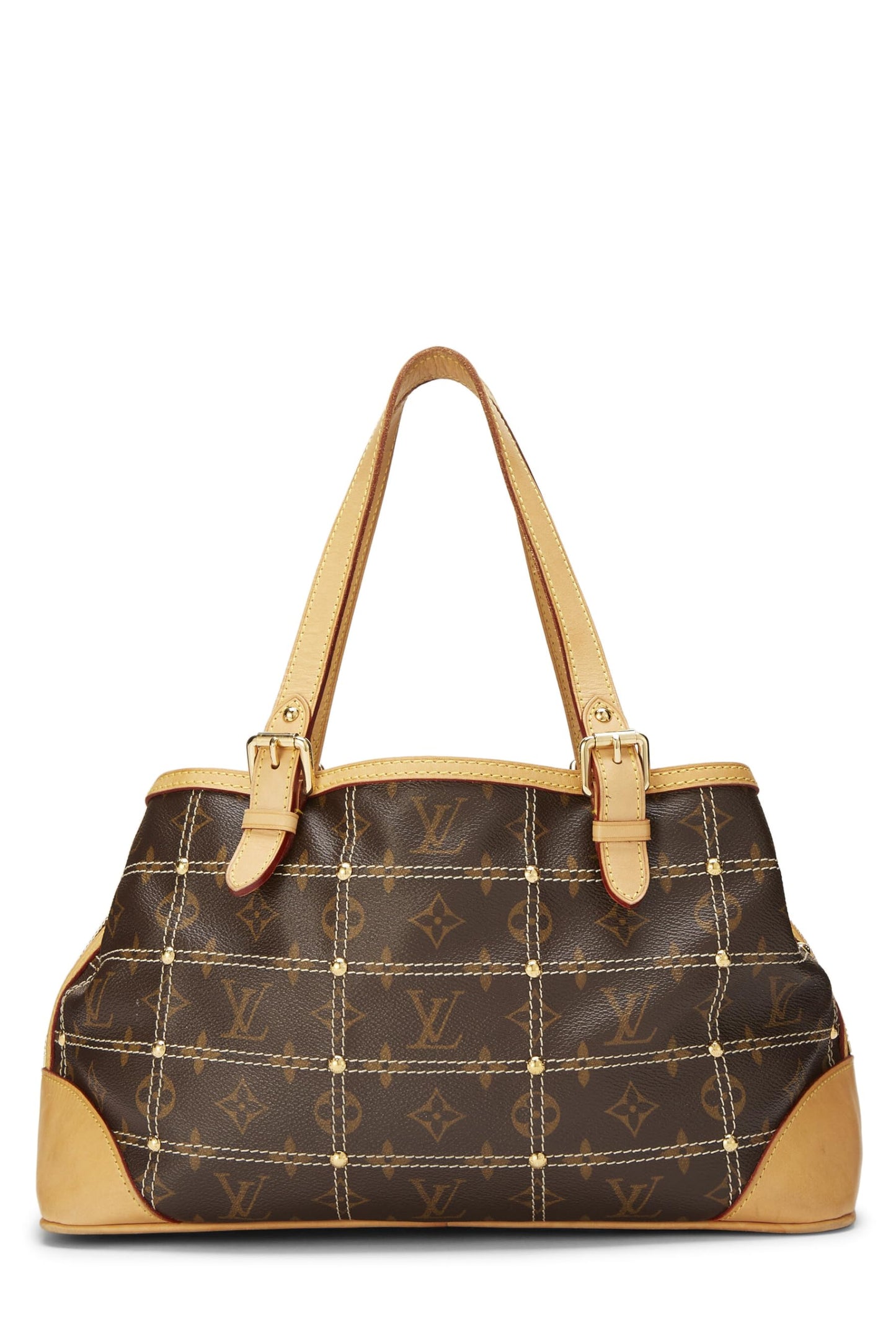 Louis Vuitton, Monogram Canvas Riveting Shoulder Bag, Brown