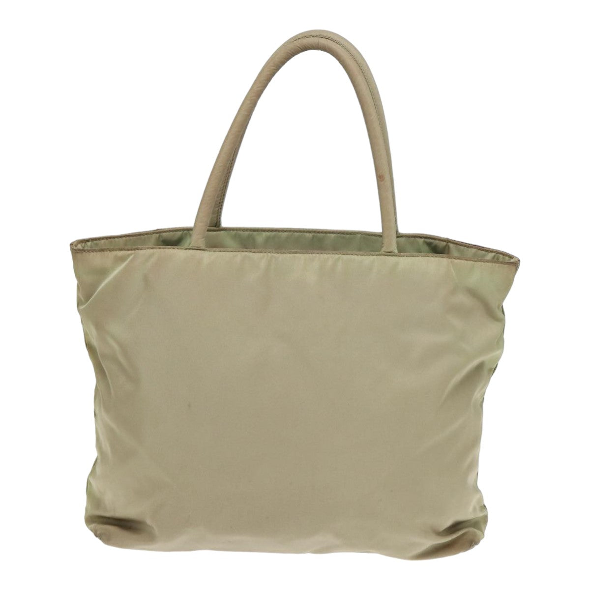 PRADA Tote Bag Nylon Cream Auth