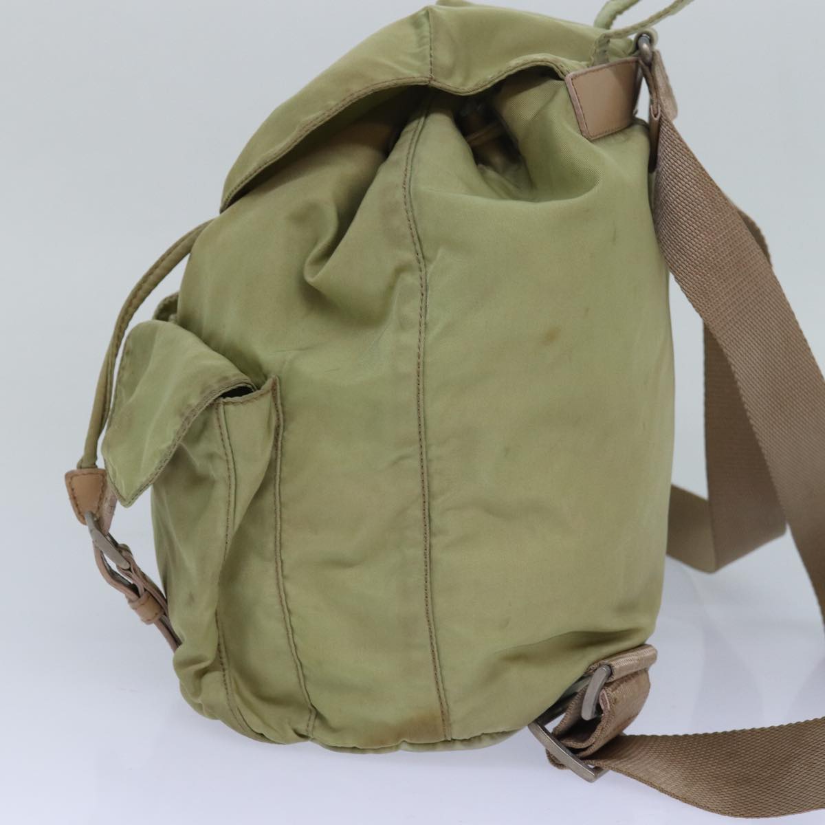 PRADA Backpack Nylon Khaki Auth