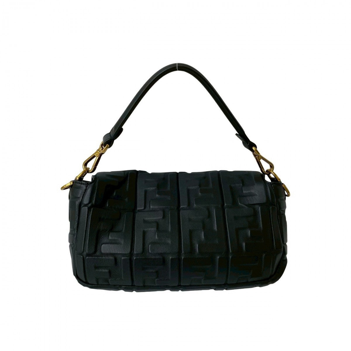 FENDI Shoulder Bag leather black Mamma Bucket
