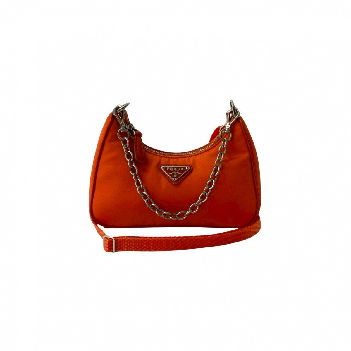 PRADA Shoulder Bag Nylon Orange