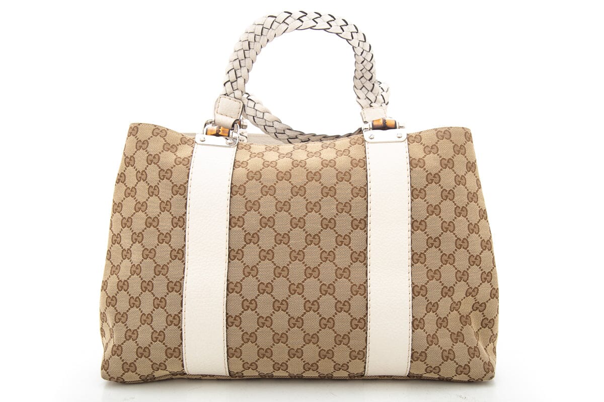 Gucci GG Supreme Brown Canvas Tote Style 3