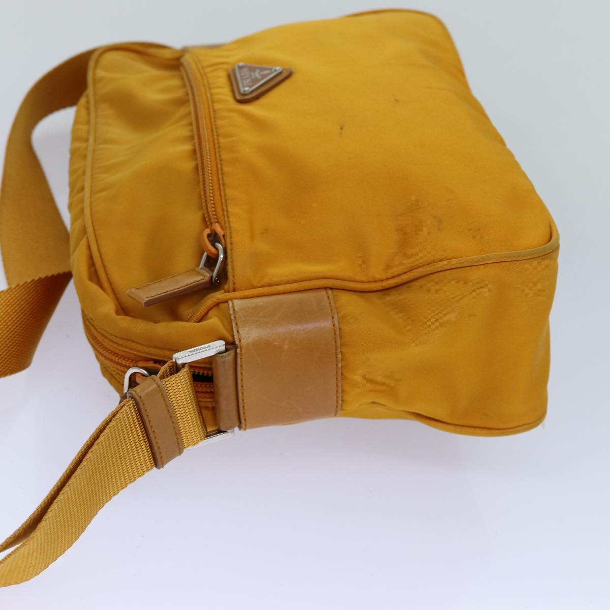 PRADA Shoulder Bag Nylon Orange Auth