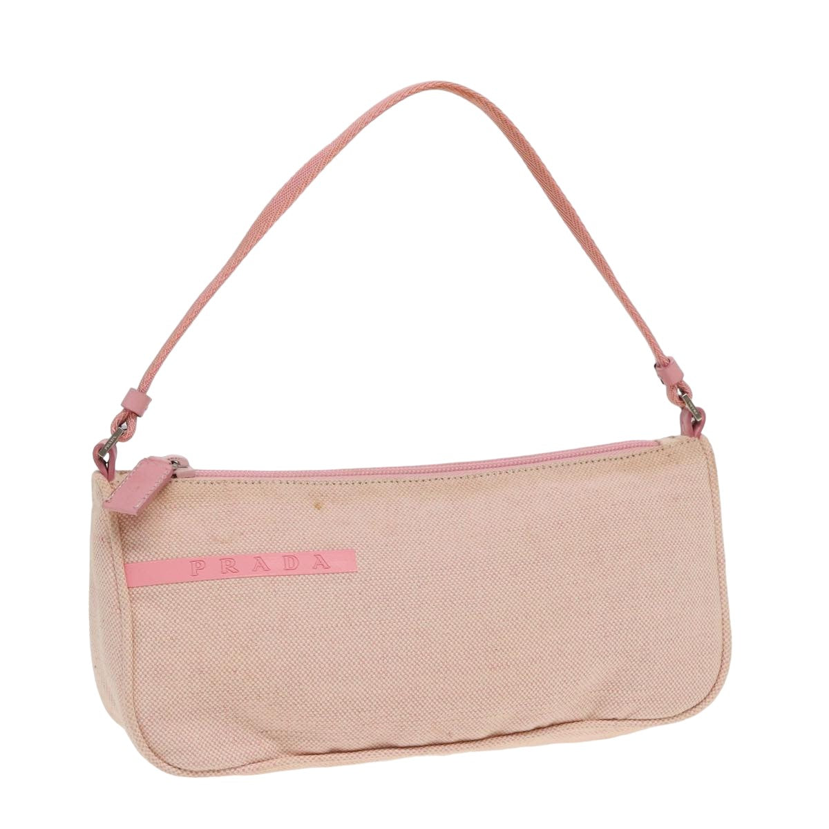 PRADA Sports Accessory Pouch Canvas Pink Auth Luxury Handbag