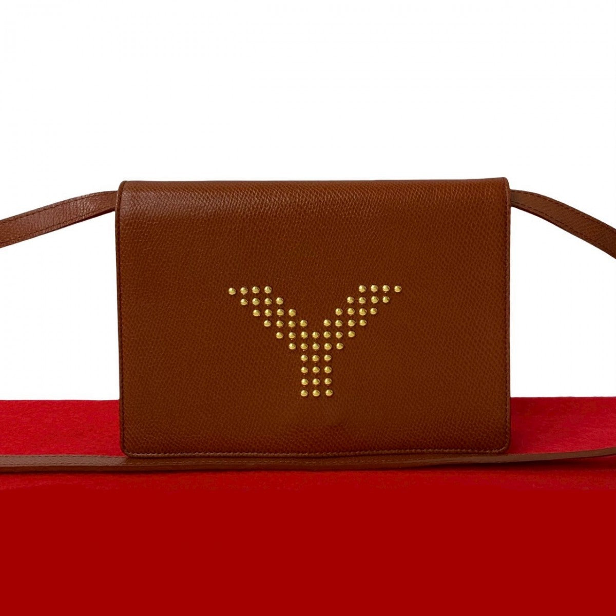 YVES SAINT LAURENT Shoulder Bag leather Brown