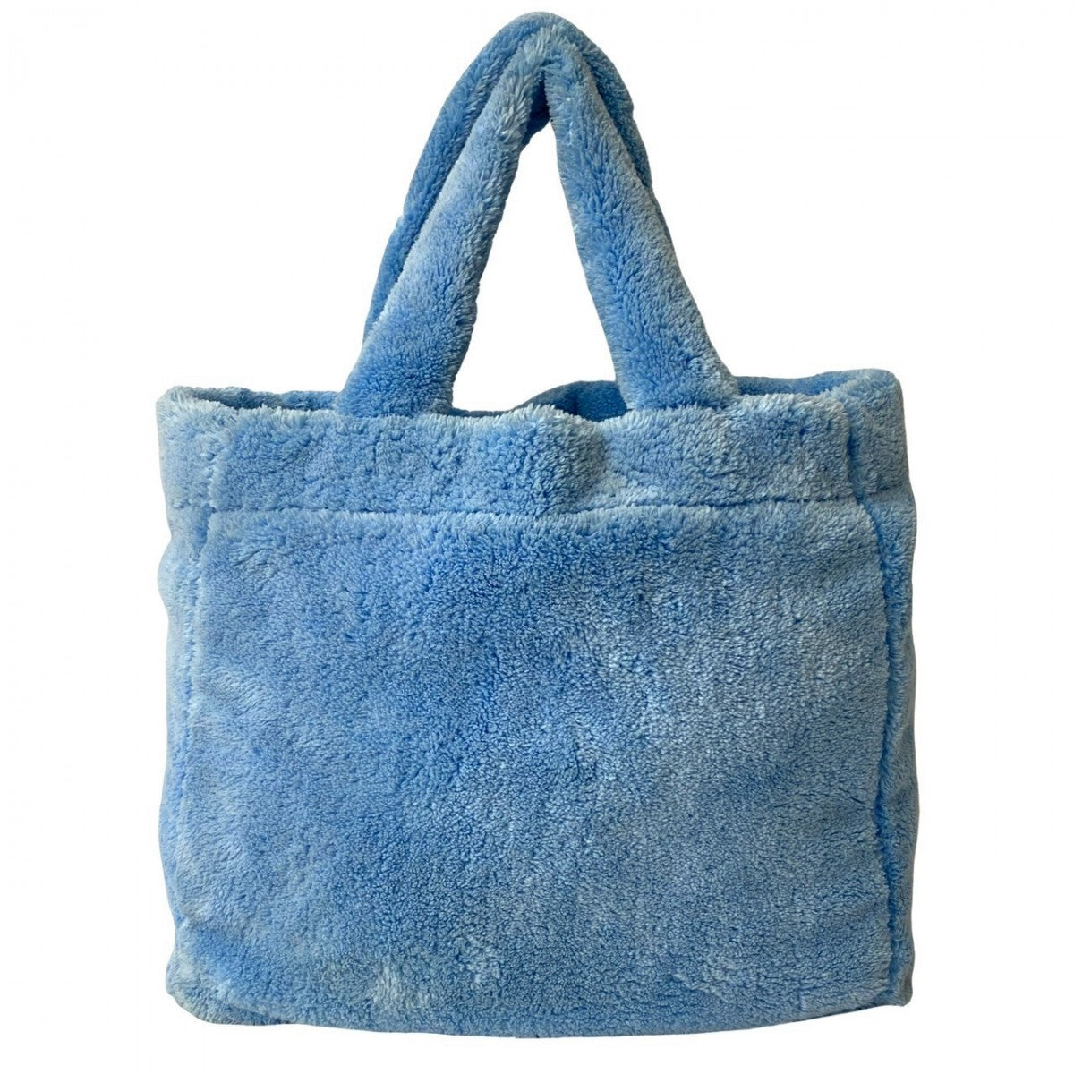 PRADA Tote Bag Pile towel blue Terry Tote