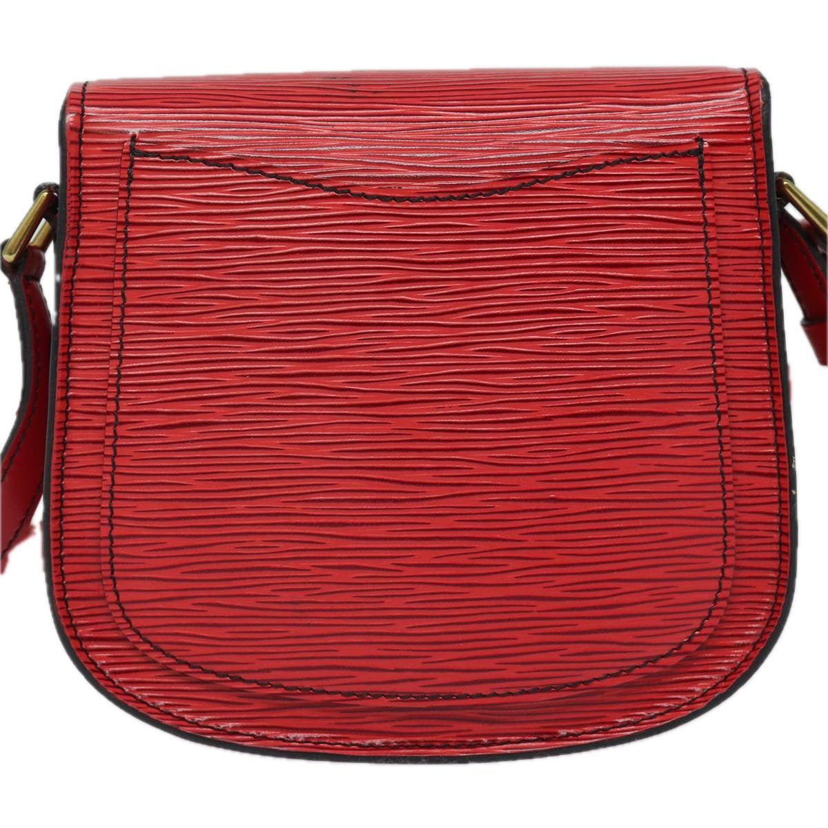 LOUIS VUITTON Epi Saint Cloud PM Shoulder Bag Red M52217 LV Auth 82607