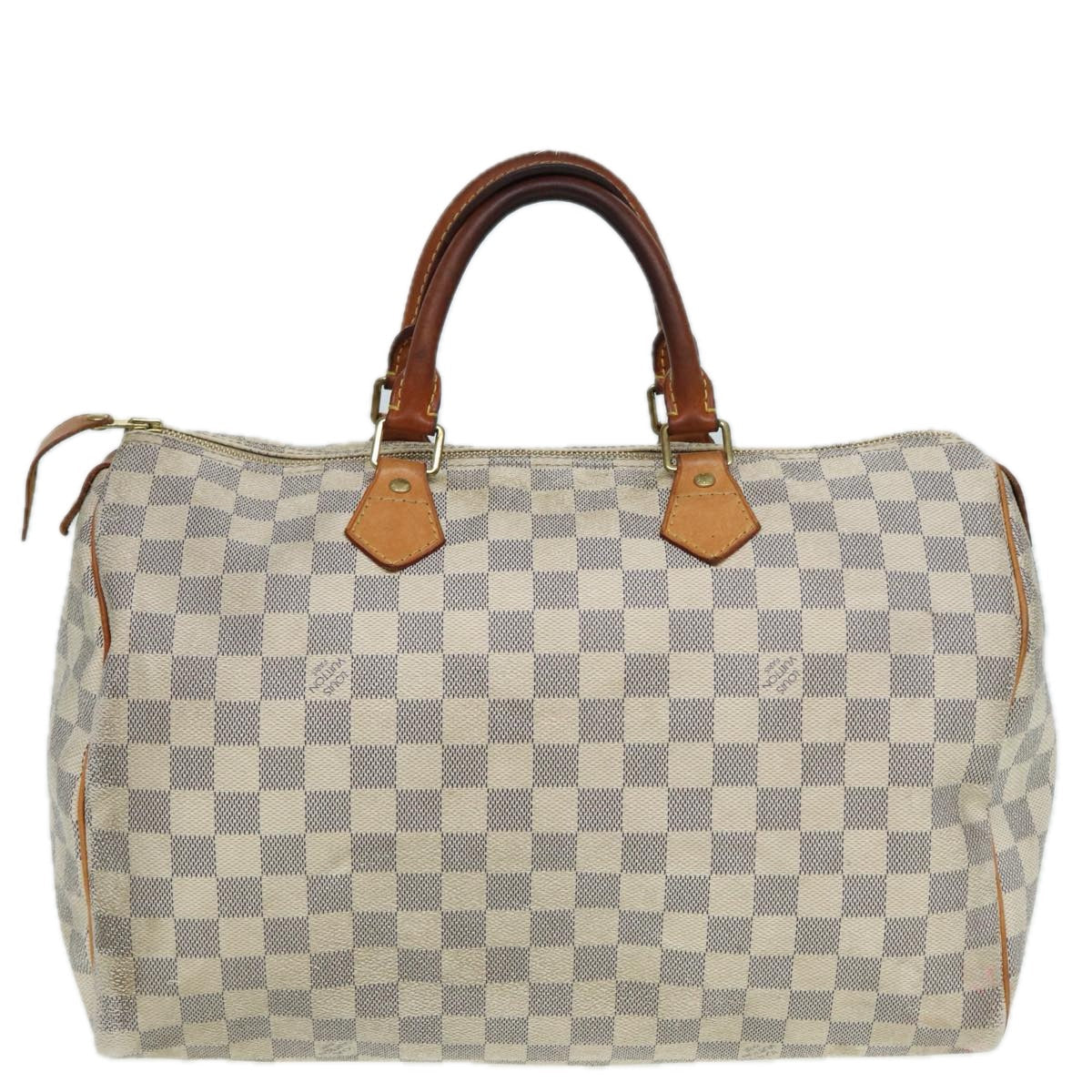 LOUIS VUITTON Damier Azur Hand Bag N41535 LV Auth 82712