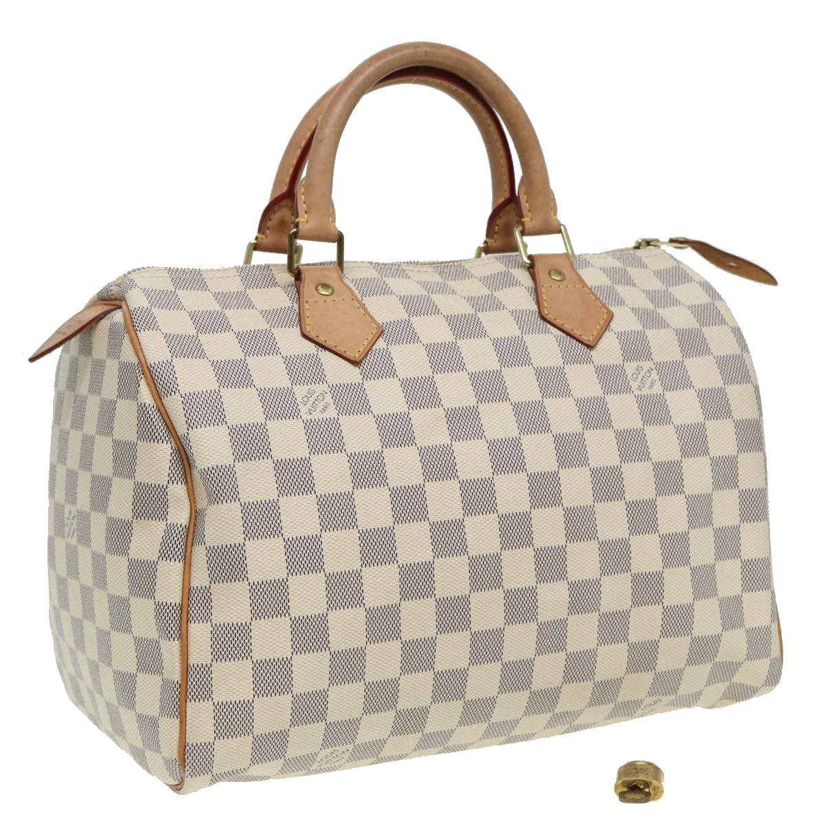 LOUIS VUITTON Damier Azur Hand Bag N41533 LV Auth 82725