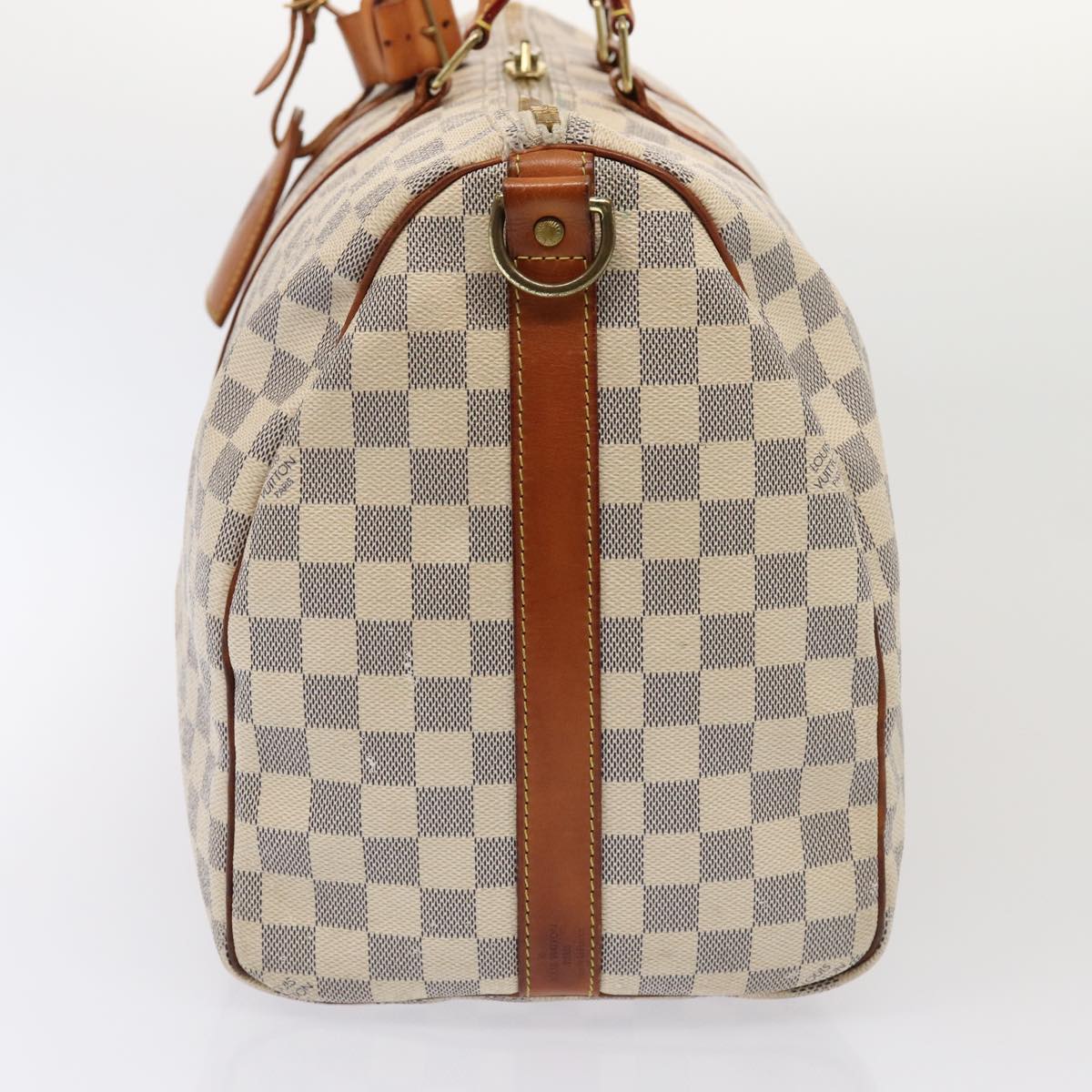 LOUIS VUITTON Damier Azur Keepall Bandouliere 45 Boston Bag N48223 LV Auth 82740