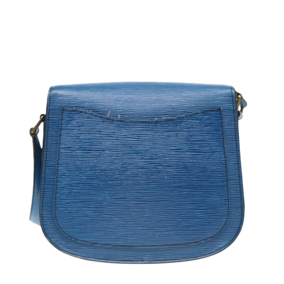 LOUIS VUITTON Epi Saint Cloud GM Shoulder Bag Toledo Blue M52195 LV Auth 82761