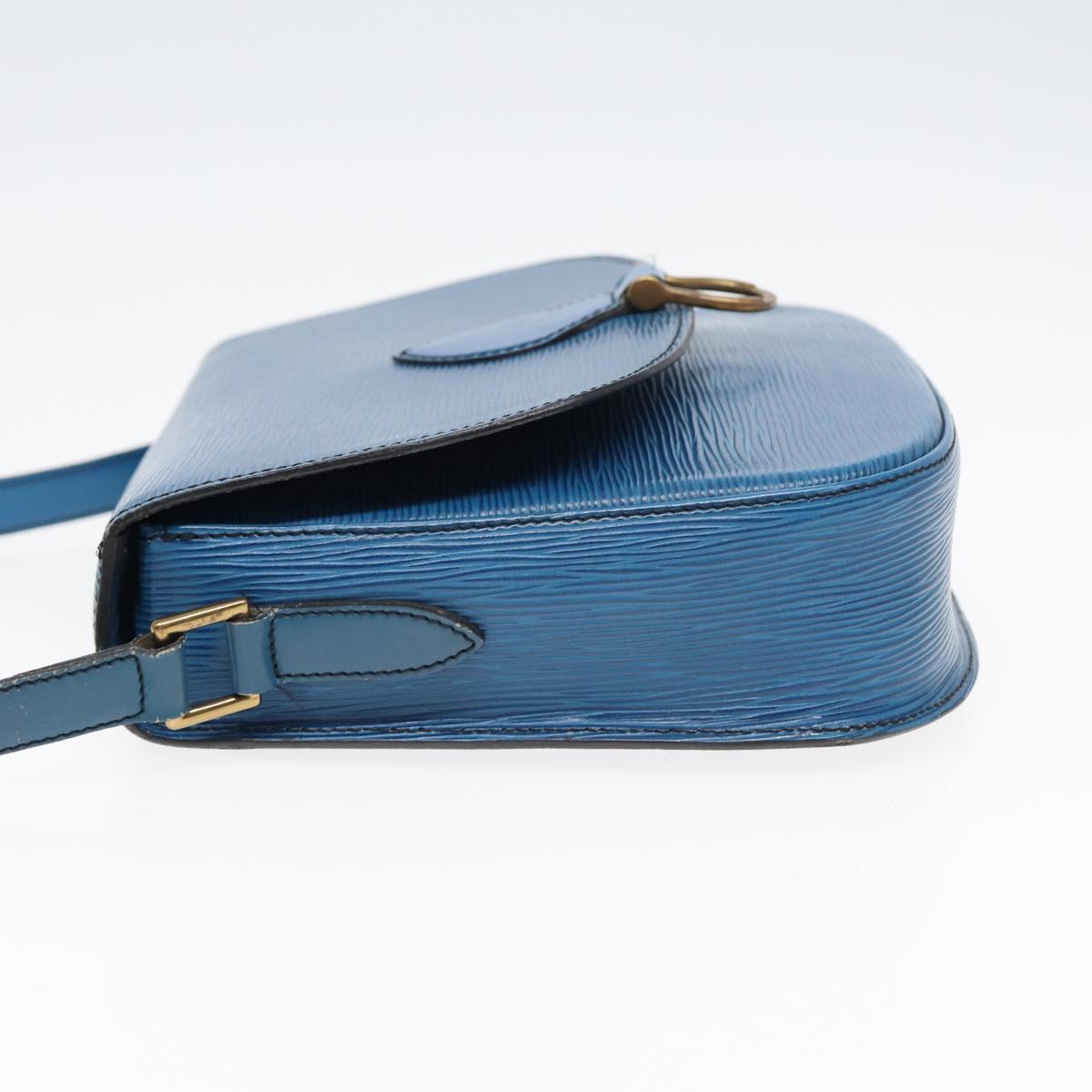 LOUIS VUITTON Epi Saint Cloud GM Shoulder Bag Toledo Blue M52195 LV Auth 82761