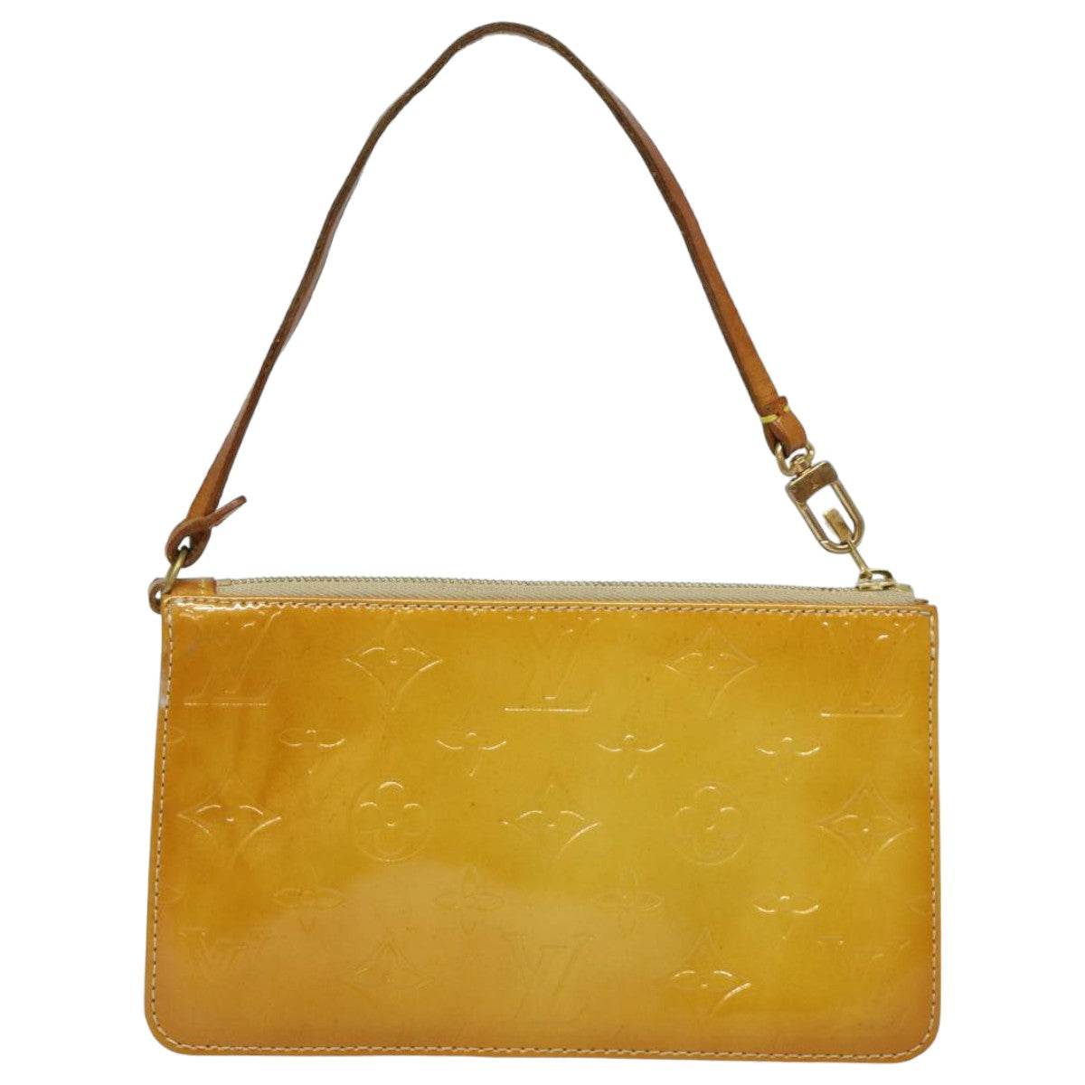 LOUIS VUITTON Monogram Vernis Lexington Accessory Pouch Beige M91010 Auth 82854