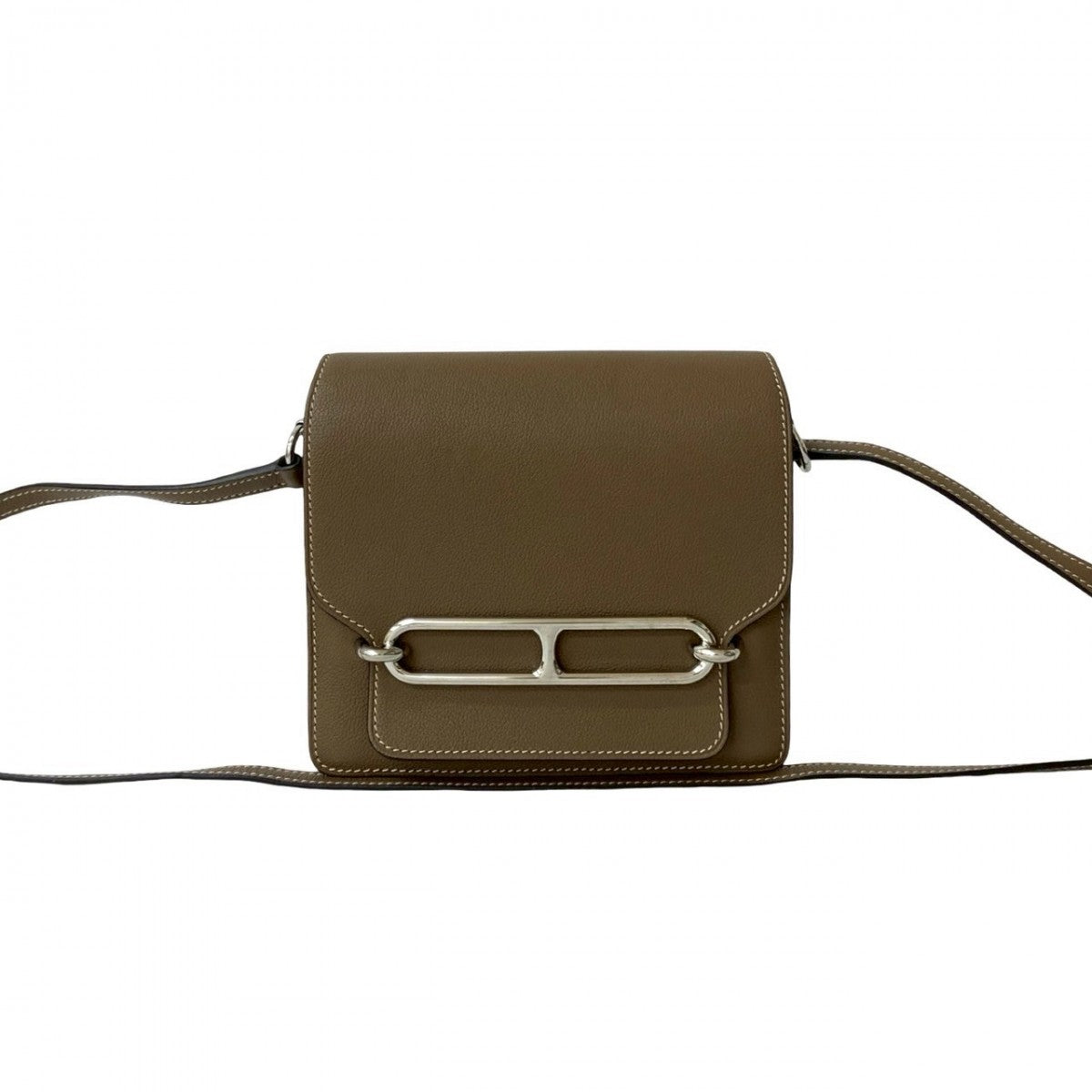 HERMES Shoulder Bag Swift Brown Sac Lauris Mini