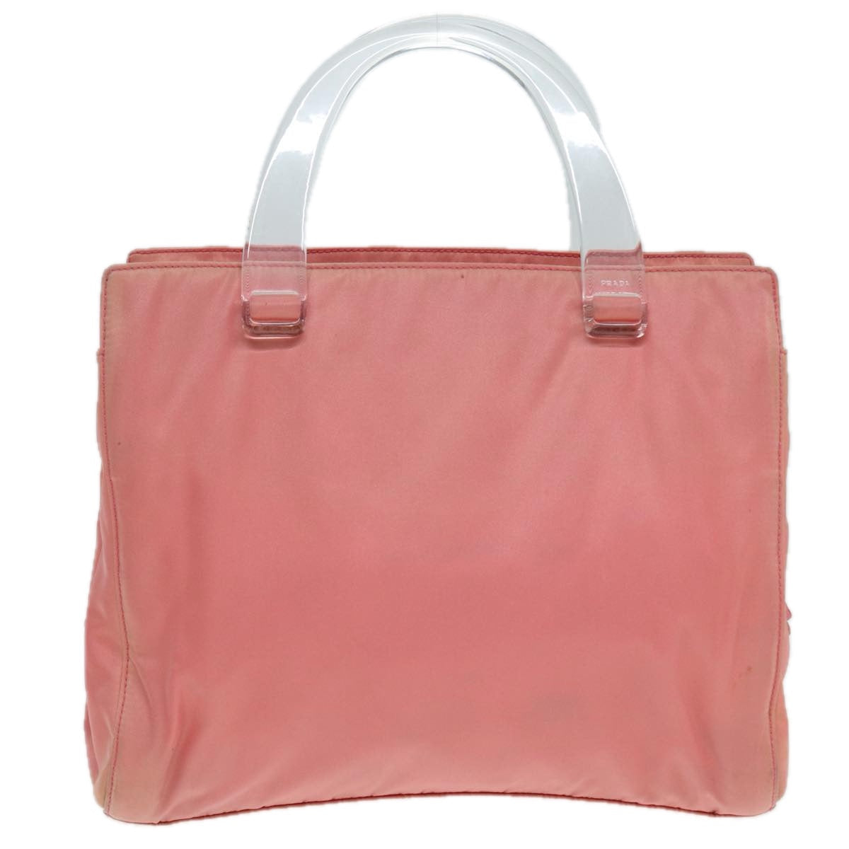 PRADA Hand Bag Nylon Pink Auth