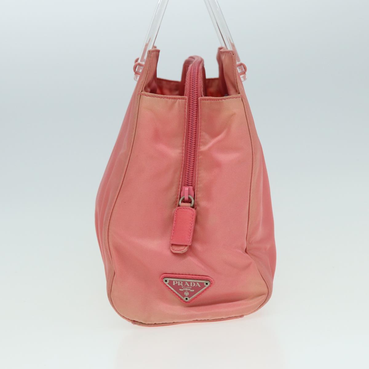 PRADA Hand Bag Nylon Pink Auth