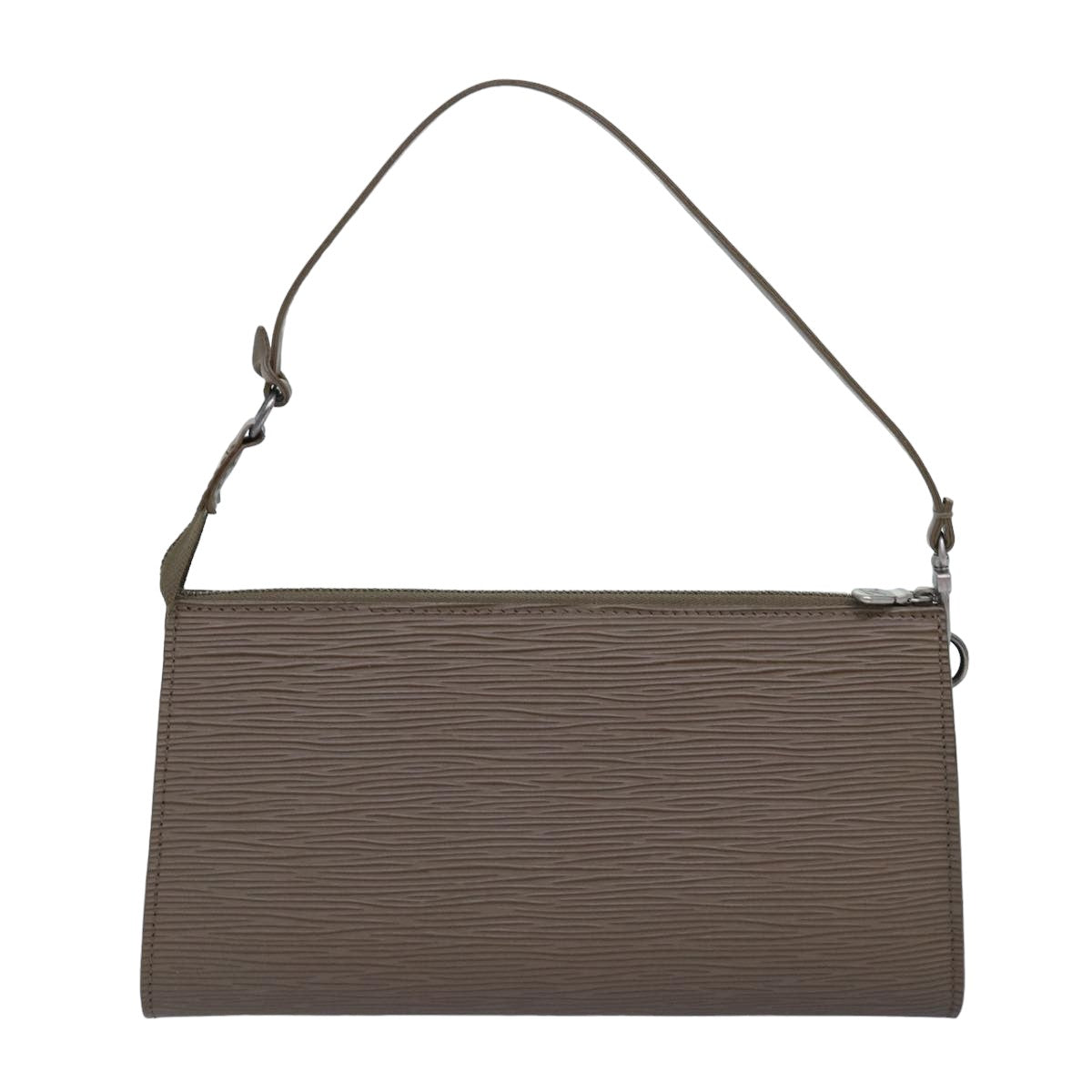 LOUIS VUITTON Epi Pochette Accessoires Pouch Gray Pepper LV Auth 82930A