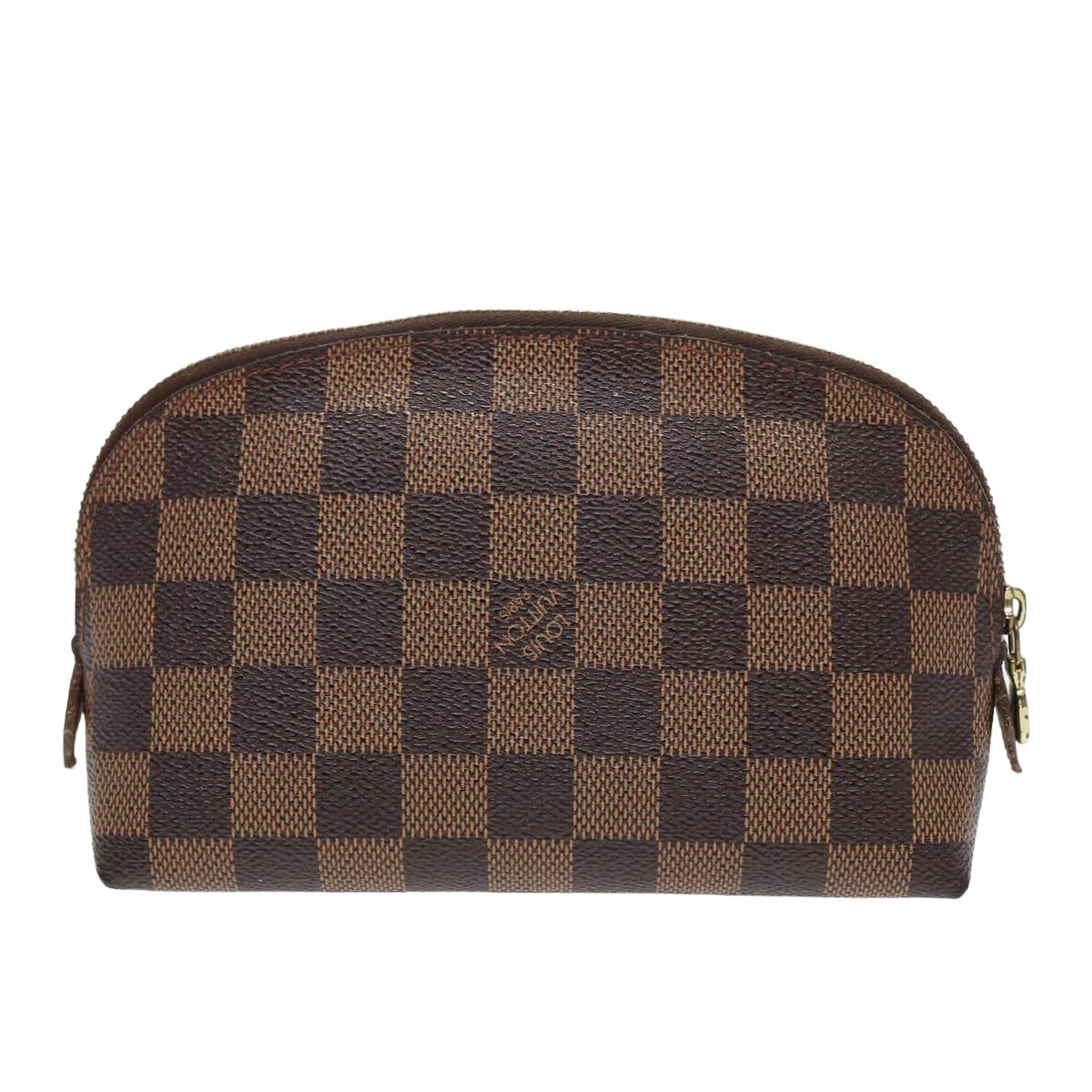 LOUIS VUITTON Damier Ebene Pochette Cosmetic PM Pouch N47516 LV Auth 82976
