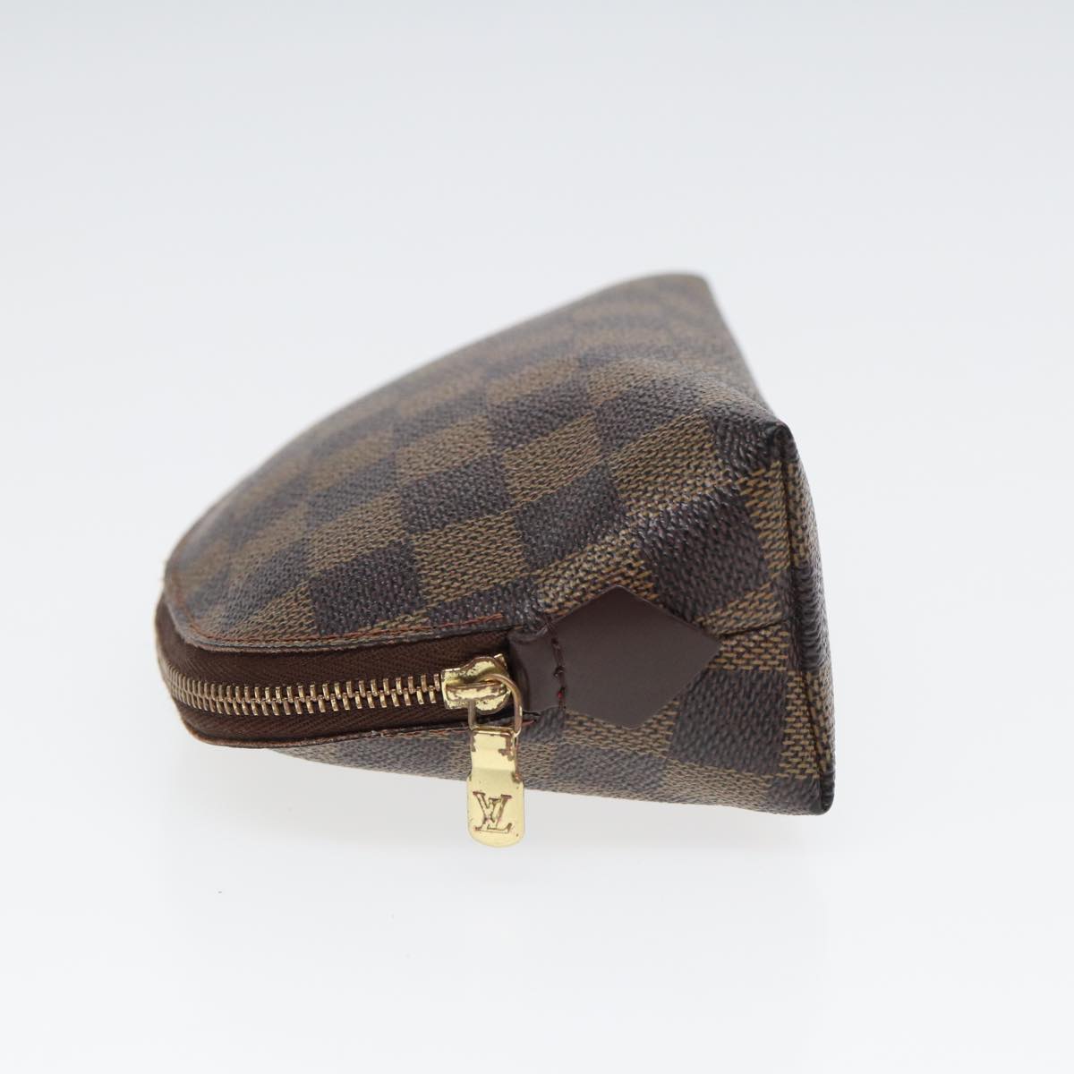 LOUIS VUITTON Damier Ebene Pochette Cosmetic PM Pouch N47516 LV Auth 82977
