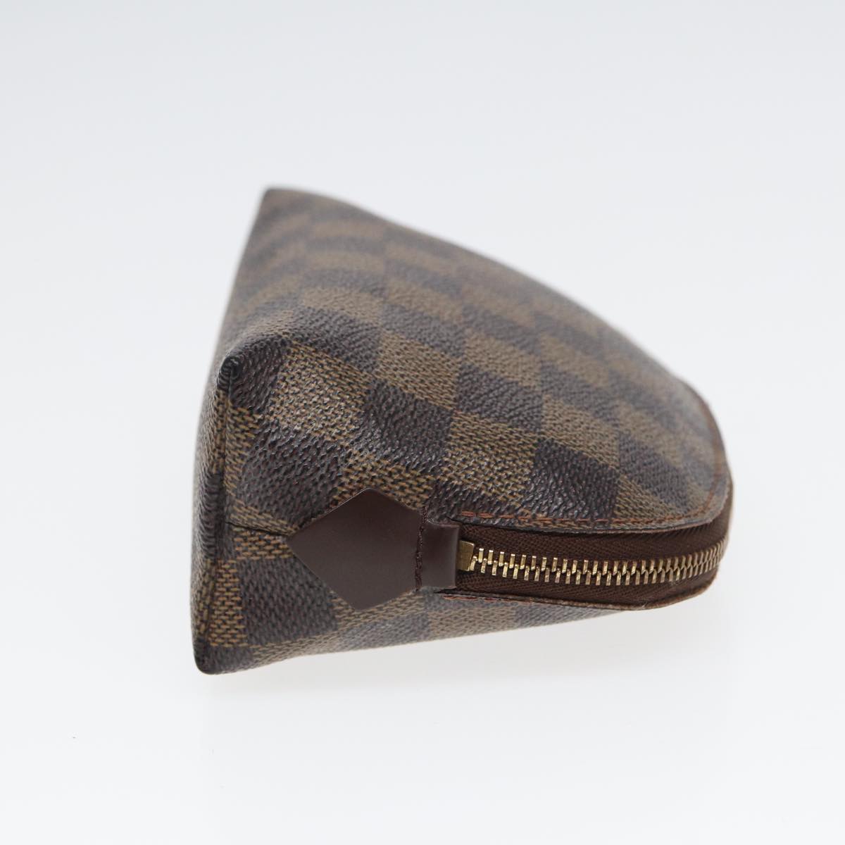 LOUIS VUITTON Damier Ebene Pochette Cosmetic PM Pouch N47516 LV Auth 82977