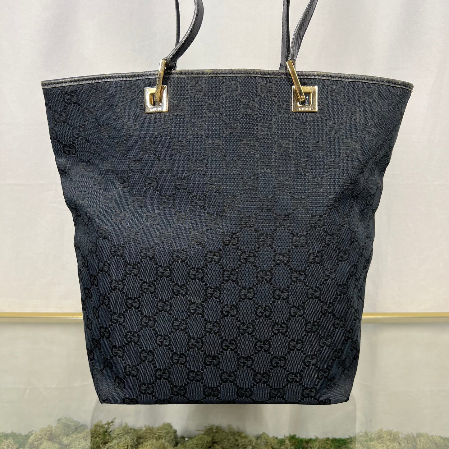 Gucci Leather Canvas Tote