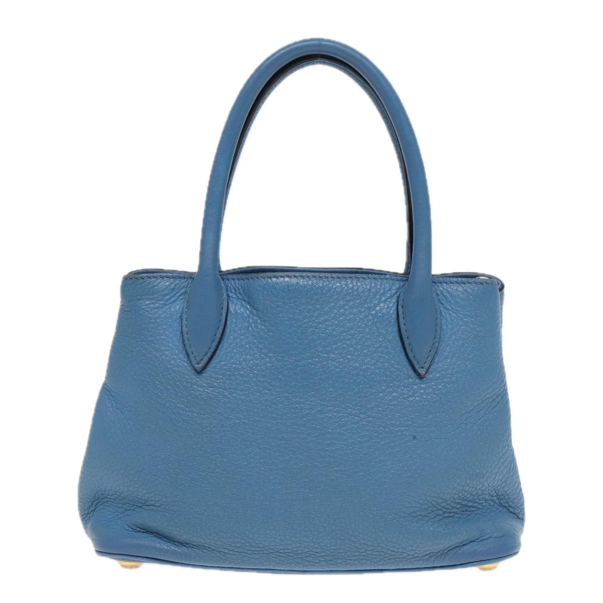 PRADA Hand Bag Leather 2way Light Blue Auth