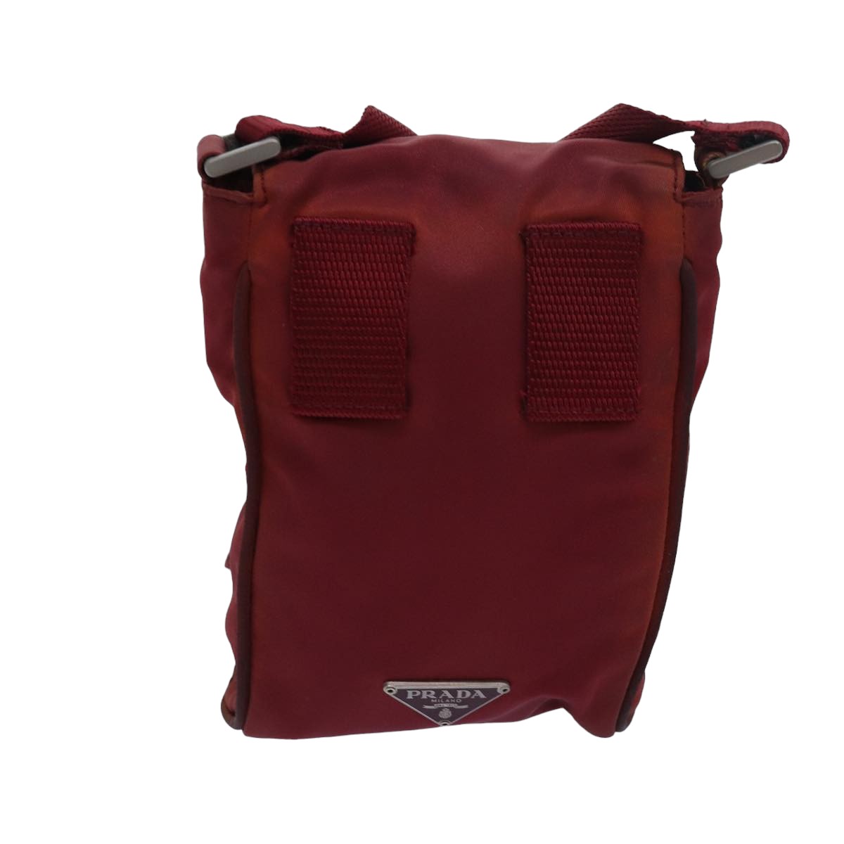 PRADA Shoulder Bag Nylon Red Auth