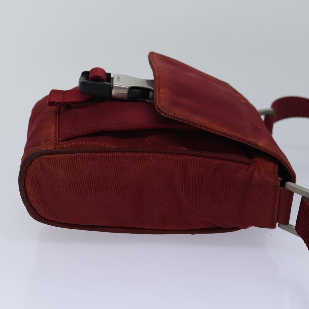 PRADA Shoulder Bag Nylon Red Auth