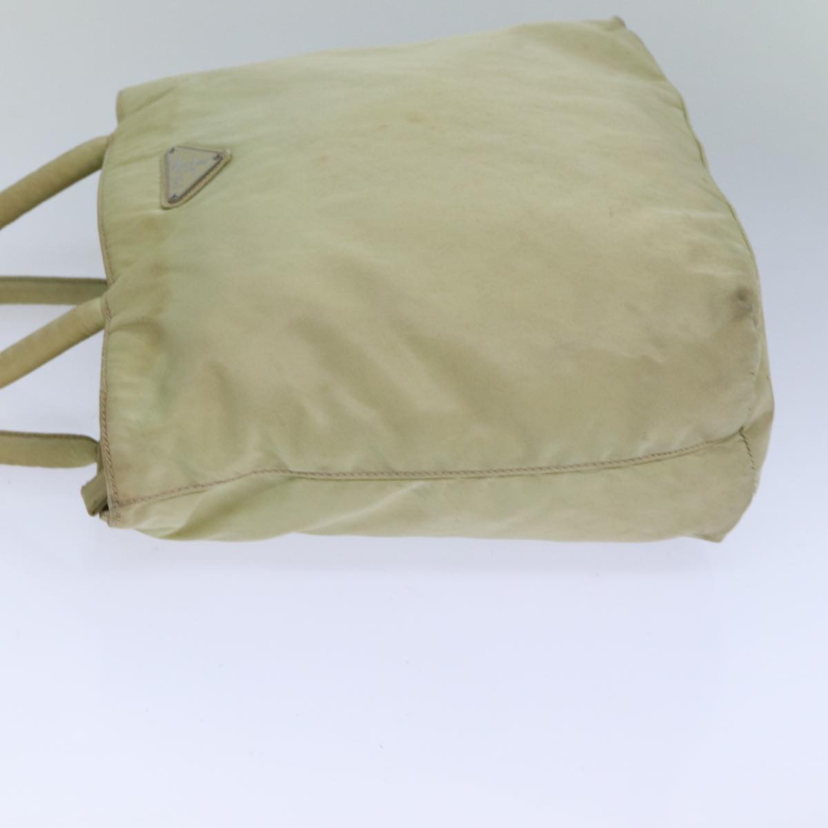 PRADA Hand Bag Nylon Beige Auth