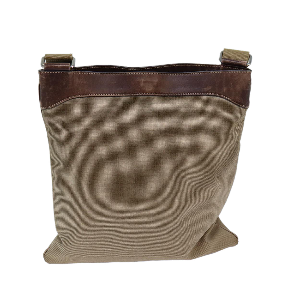 PRADA Shoulder Bag Canvas Beige Auth