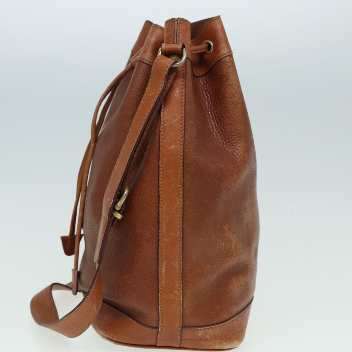 Luxury CELINE Shoulder Bag Leather Brown 83325