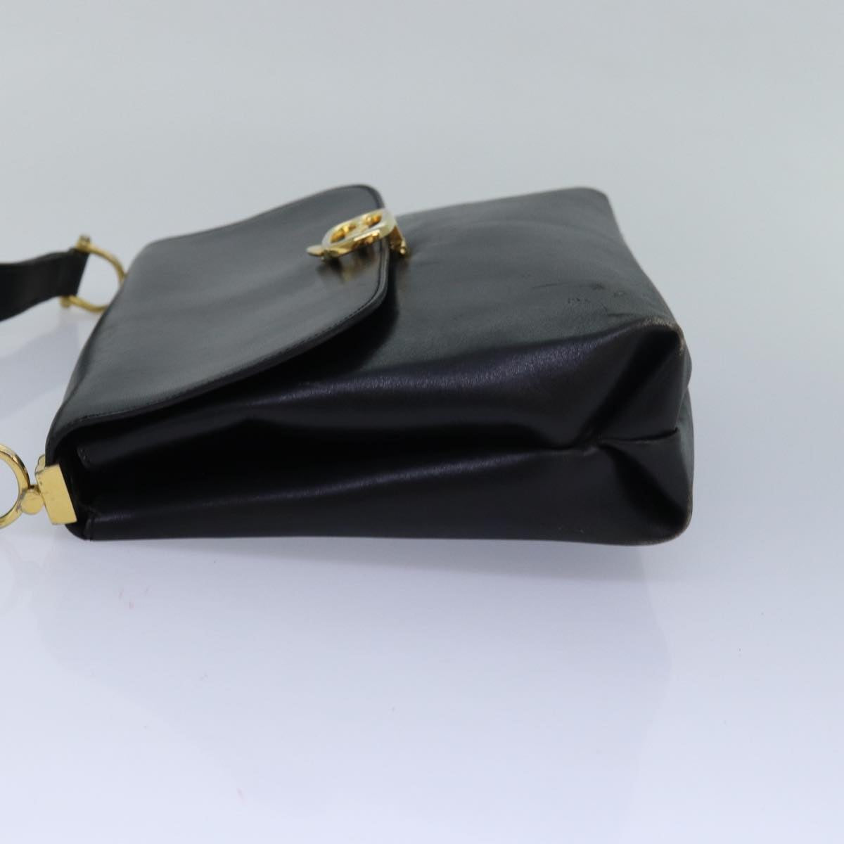 Luxury CELINE Shoulder Bag Leather Black 83339