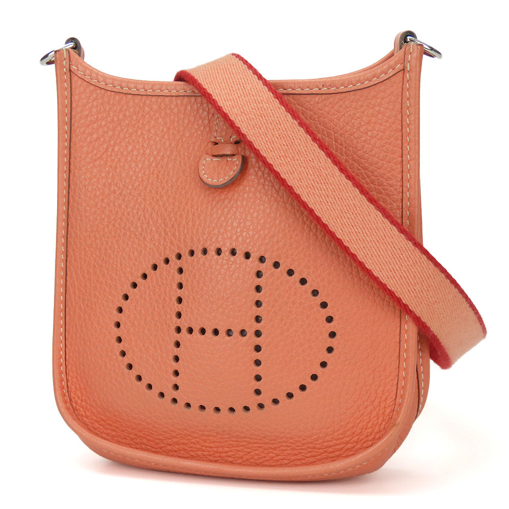 HERMES Shoulder Bag Togo pink Evelyn TPM Women