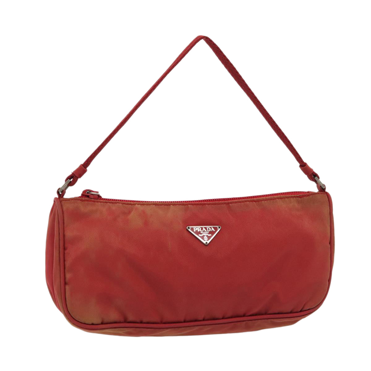 PRADA Accessory Pouch Nylon Red Auth Luxury Handbag
