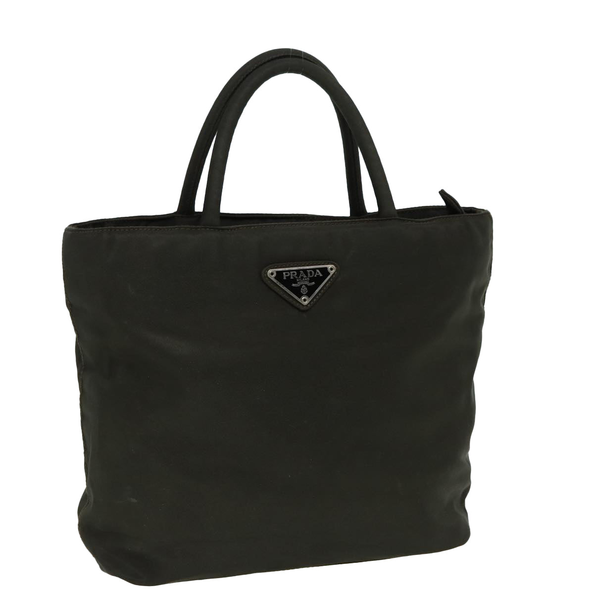 PRADA Hand Bag Nylon Khaki Auth