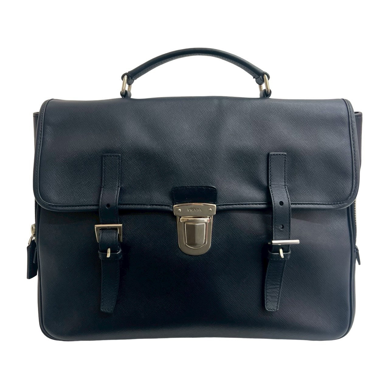 PRADA Handbag leather Navy