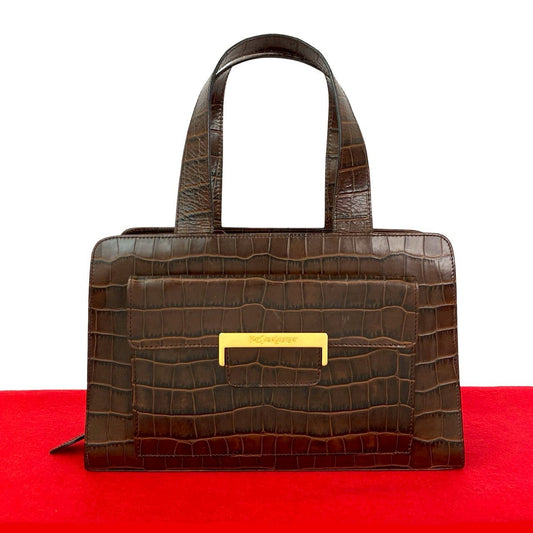 YVES SAINT LAURENT Handbag leather Brown
