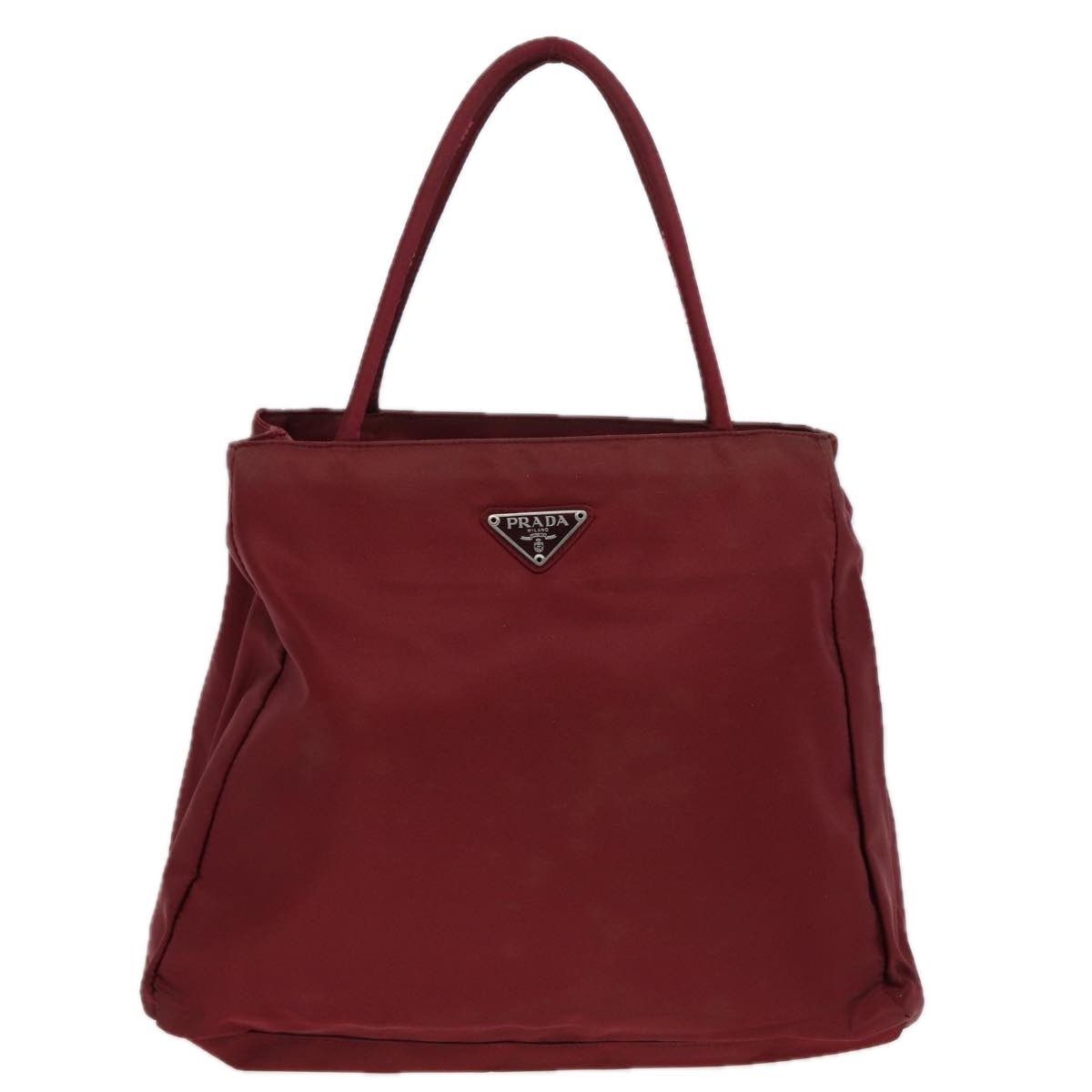PRADA Hand Bag Nylon Red Auth