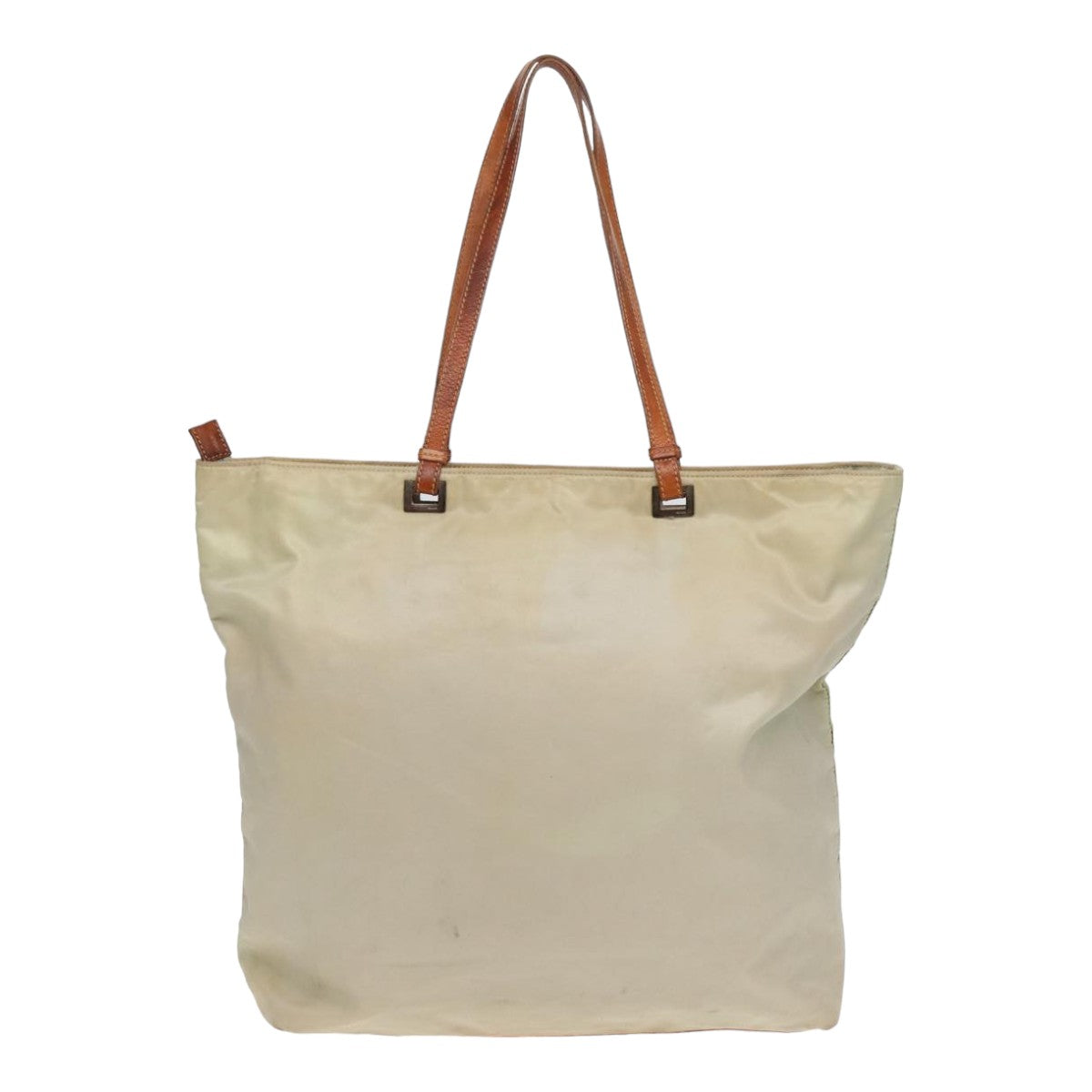 PRADA Tote Bag Nylon White Auth