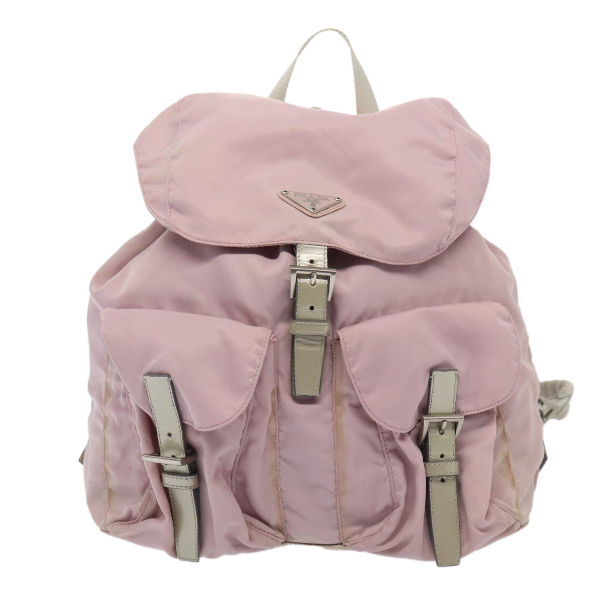 PRADA Hand Bag Nylon Pink Auth