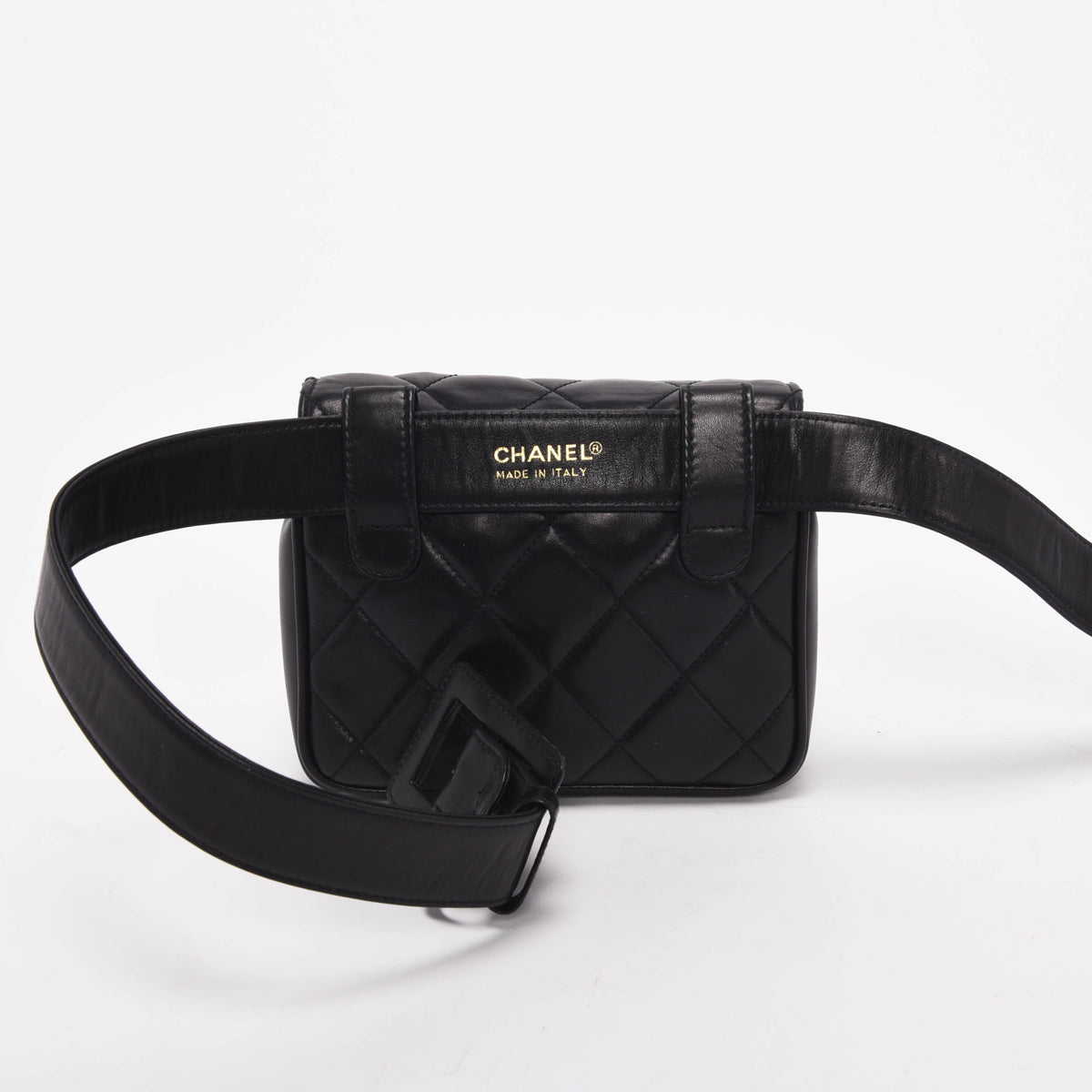 Chanel Black Quilted Lambskin Mini Belt Bag