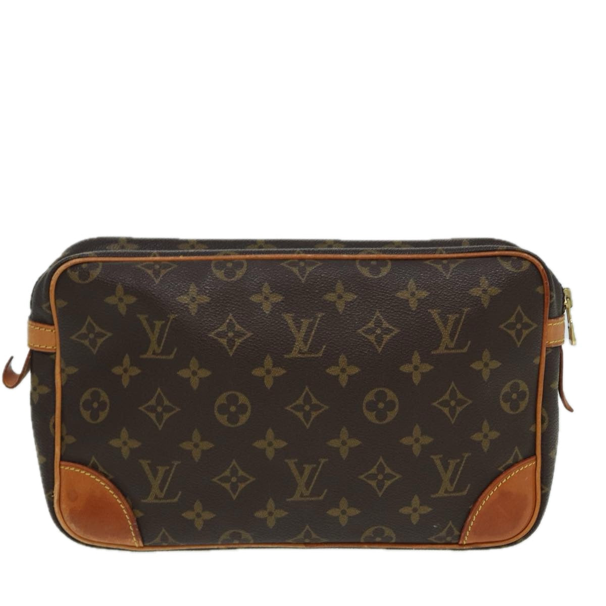 LOUIS VUITTON Monogram Compiegne 28 Clutch Bag M51845 LV Auth 84002