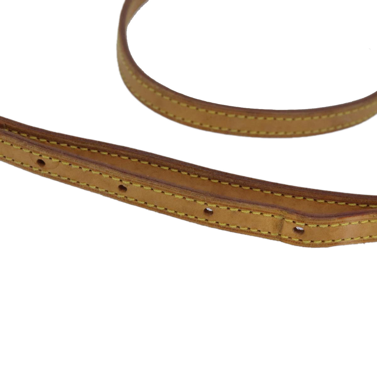LOUIS VUITTON Adjustable Shoulder Strap Leather 36.2"-43.3" Beige Auth 84027